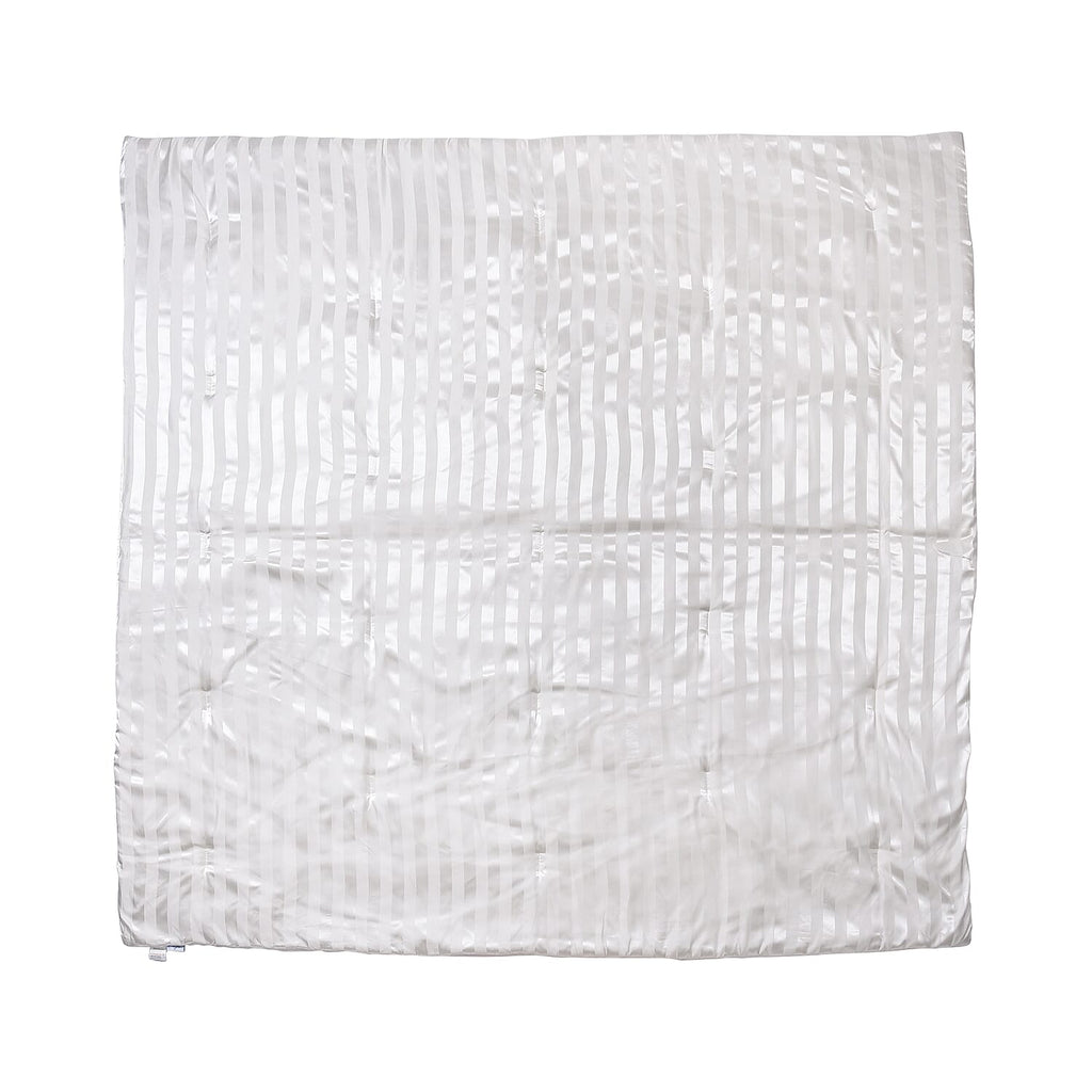 Polyester Patterned Comforter and Duvet (Size 200x1 cm) - White & White