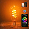 Set of-3 WiFi RGB Multicoloured Vintage Smart Edison Bulb (Compatible with Alexa Echo-Google Home)