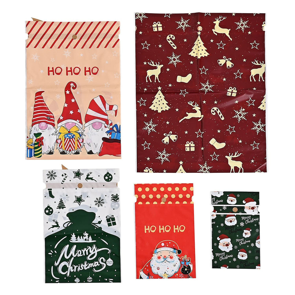 CYBER MONDAY DEAL - Set of 30 Christmas Drawstring Gift Bags - Multicolour
