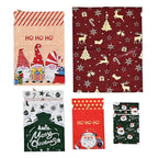 CYBER MONDAY DEAL - Set of 30 Christmas Drawstring Gift Bags - Multicolour