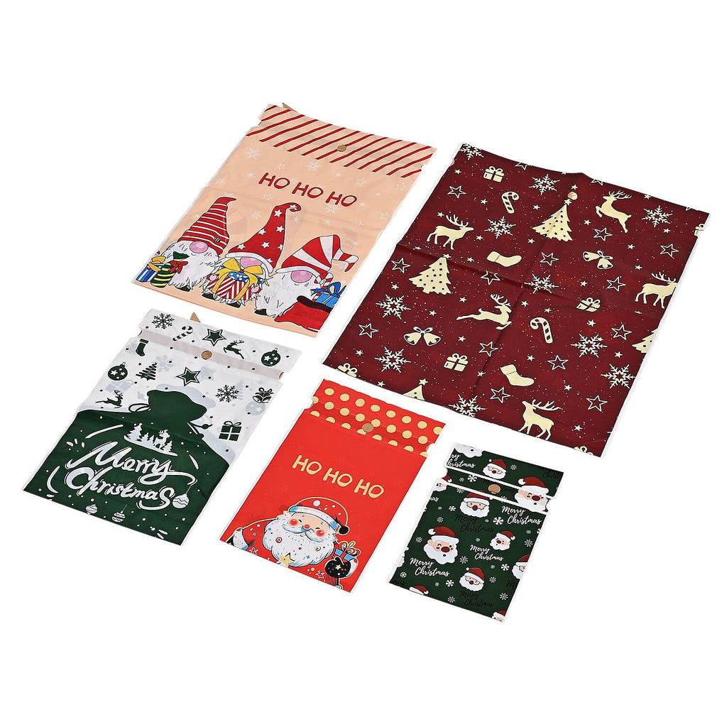 CYBER MONDAY DEAL - Set of 30 Christmas Drawstring Gift Bags - Multicolour
