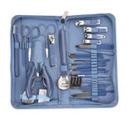 35-in-1 Manicure Set - Multi- Functional Toolkit- Includes, Clippers, Beauty Scissors, Cuticle Knife, Nail File and more - Blue