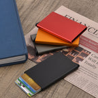 Set of 4 - Automatic RFID Blocking Card Holder - Red - Multi
