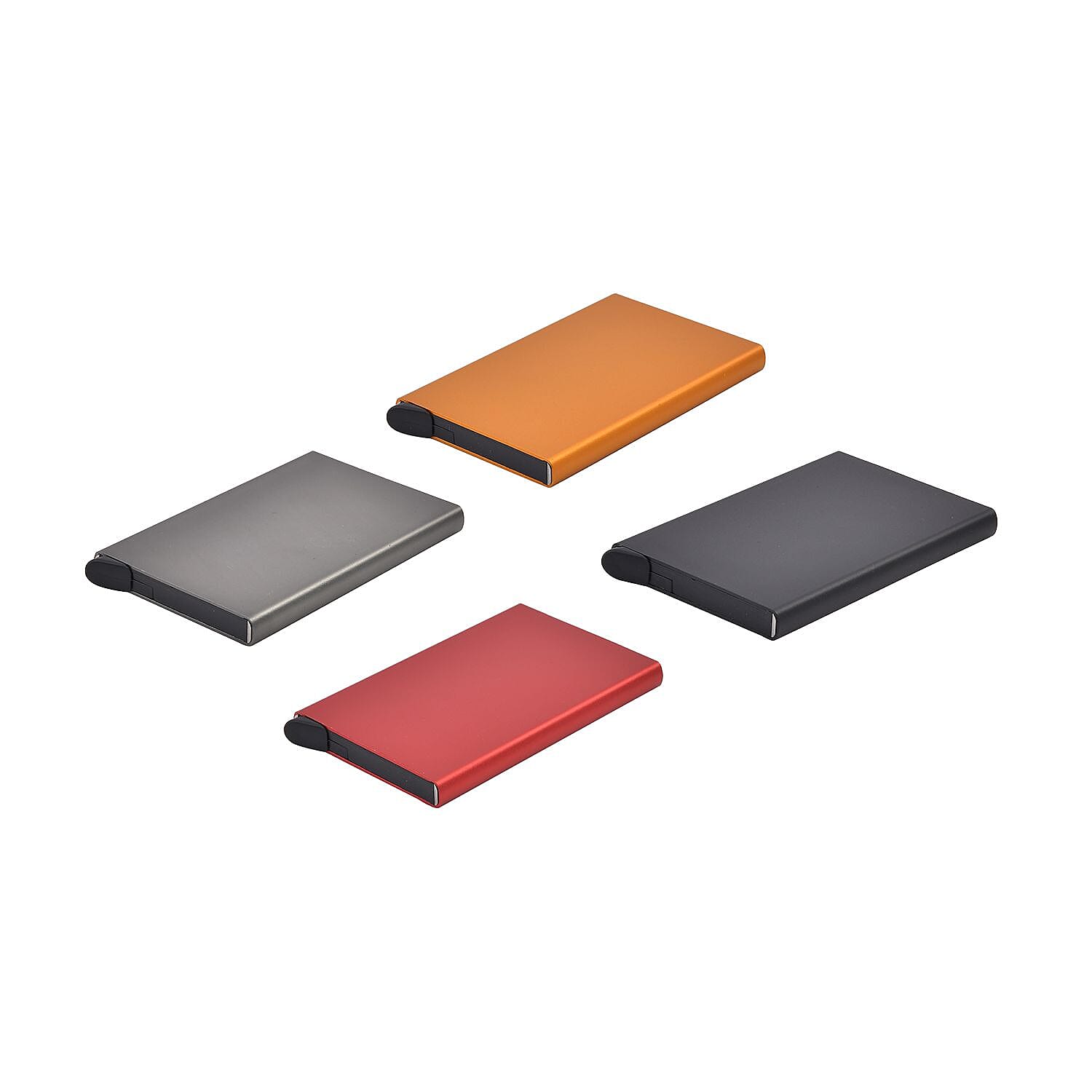 Set of 4 - Automatic RFID Blocking Card Holder - Red - Multi