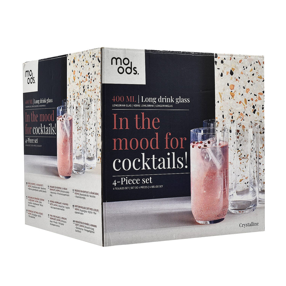 Set of 4 - Moods Longdrink Glasses (400 mlx4)