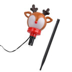 Set of 4 Musical Deer Decorations with Sensor - LED Lighting - Brown
