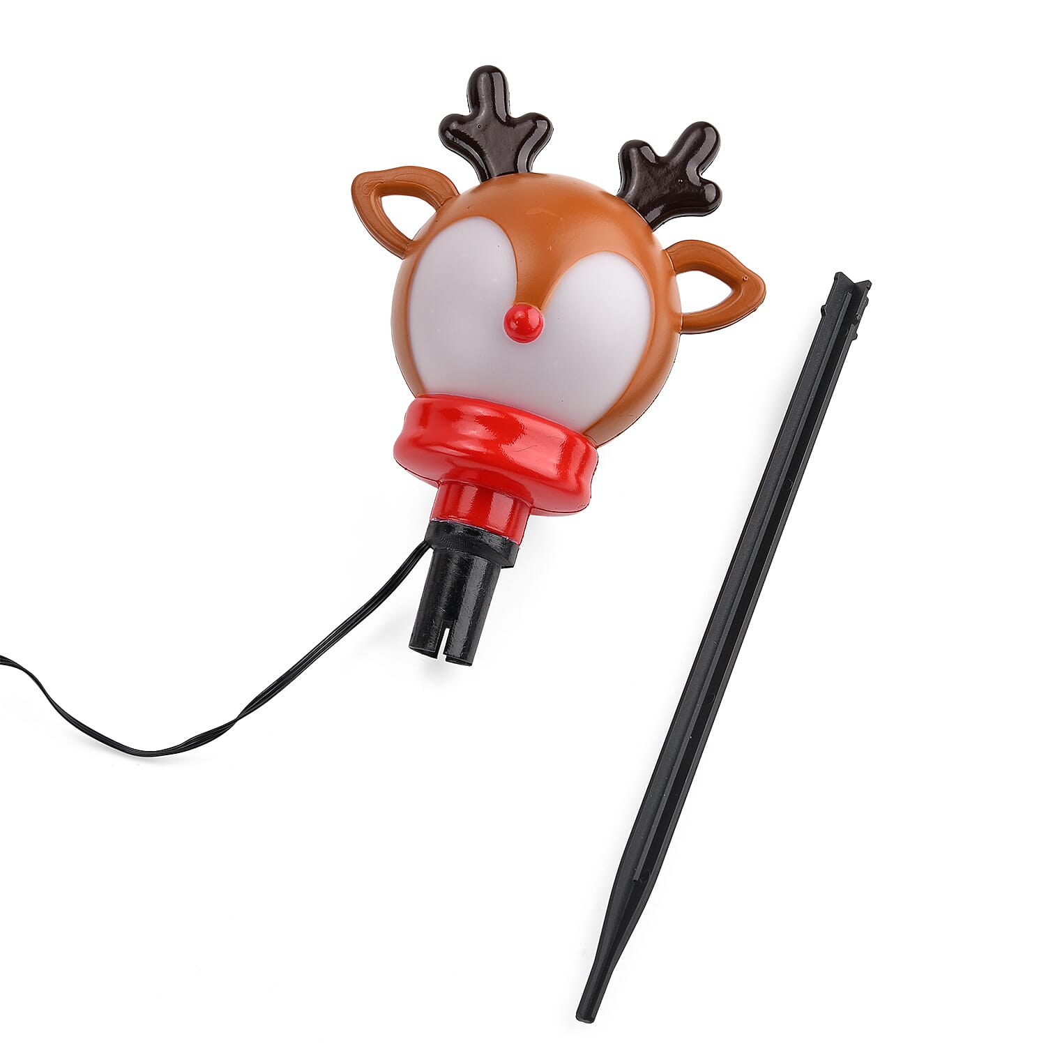Set of 4 Musical Deer Decorations with Sensor - LED Lighting - Brown