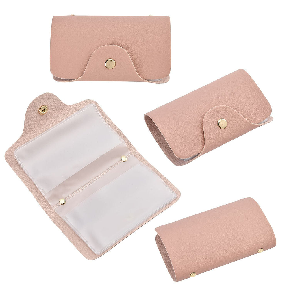 Set of 4 - Tote Bag with Handle Drop, Card Holder, Crossbody and Clutch Bag with Long Strap - Peach