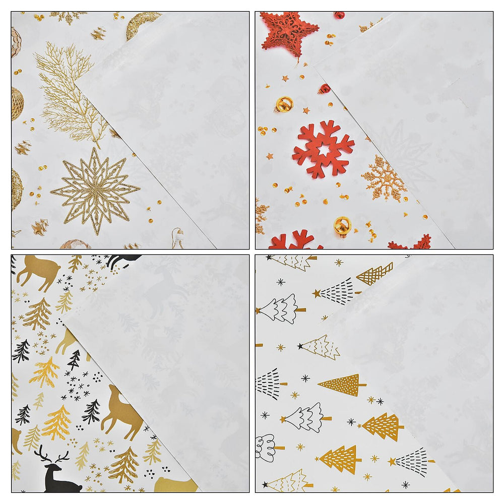Set of 40 Pieces (10 Pieces x 4 Styles) Wrapping Papers - Multi