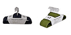 Set of 48 Velvet Hangers with 360-Degree Swivel Hook - Green and Navy
