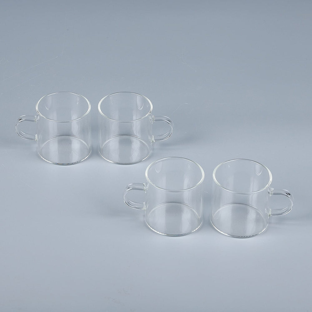 Set of 5 Teapot with 4 Cups (Teapot Size 13x13x8.5cm, Cup Size 6x6cm)