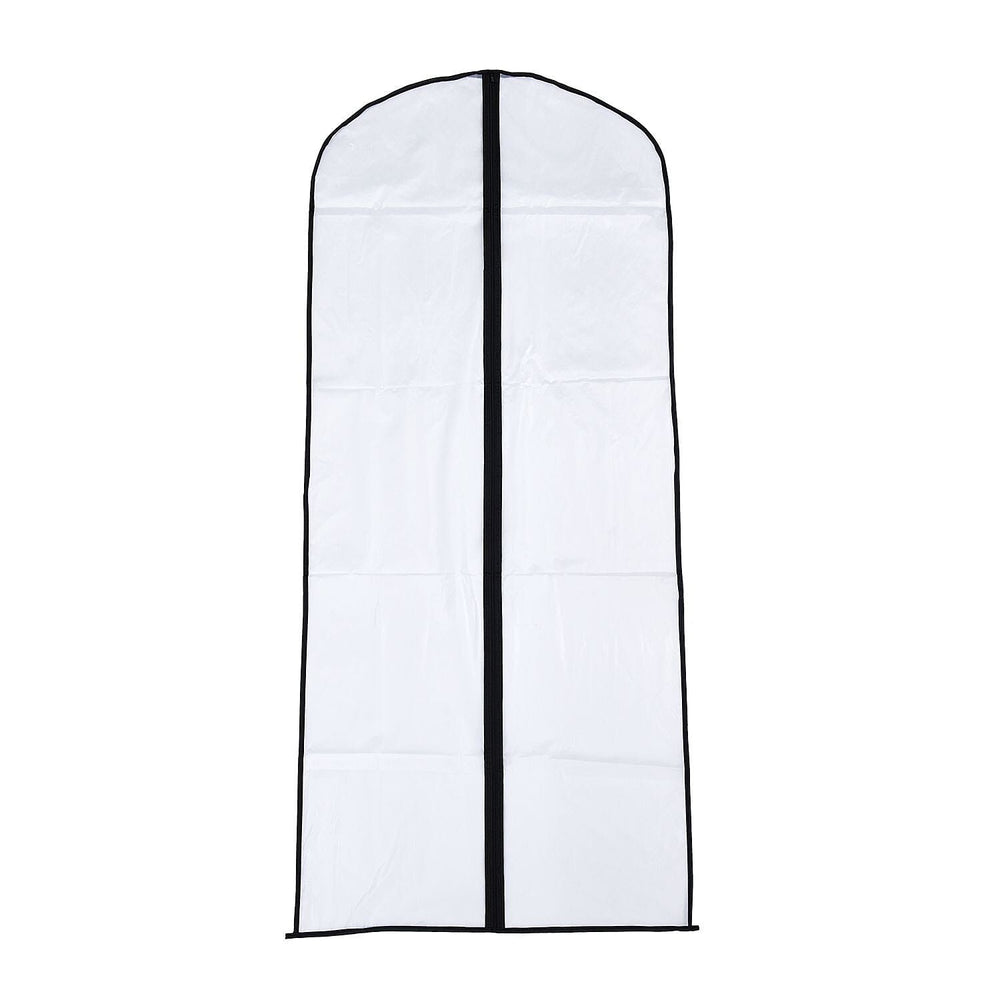 Set of 5 - Dustproof Garment Bag with Zipper (2 Pcs 98x60Cm - 3 Pcs 137x60Cm) - White
