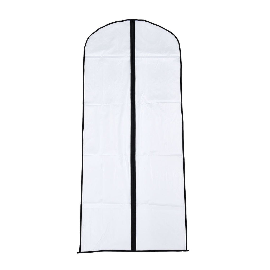 Set of 5 - Dustproof Garment Bag with Zipper (2 Pcs 98x60Cm - 3 Pcs 137x60Cm) - White