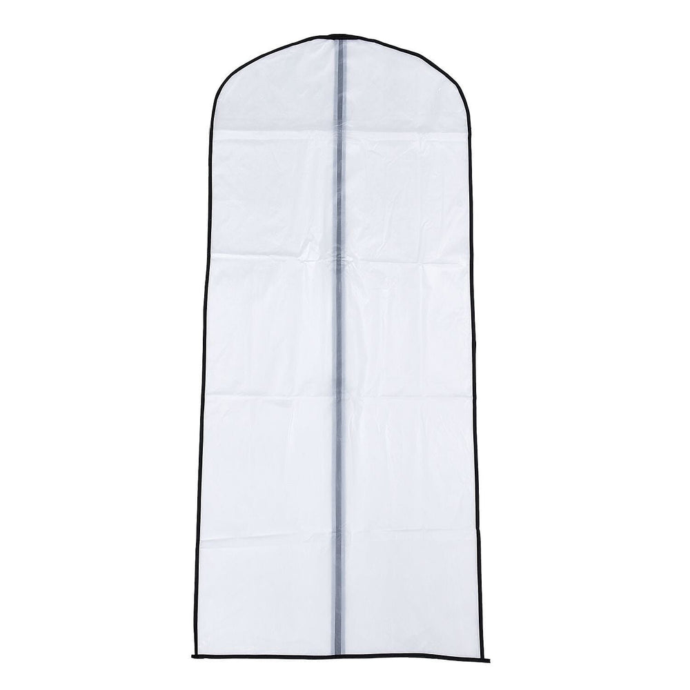 Set of 5 - Dustproof Garment Bag with Zipper (2 Pcs 98x60Cm - 3 Pcs 137x60Cm) - White