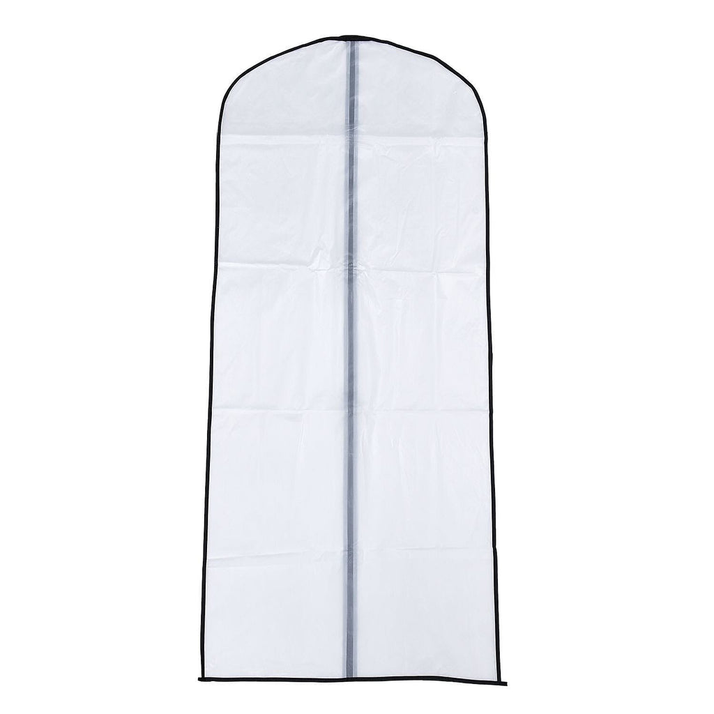 Set of 5 - Dustproof Garment Bag with Zipper (2 Pcs 98x60Cm - 3 Pcs 137x60Cm) - White