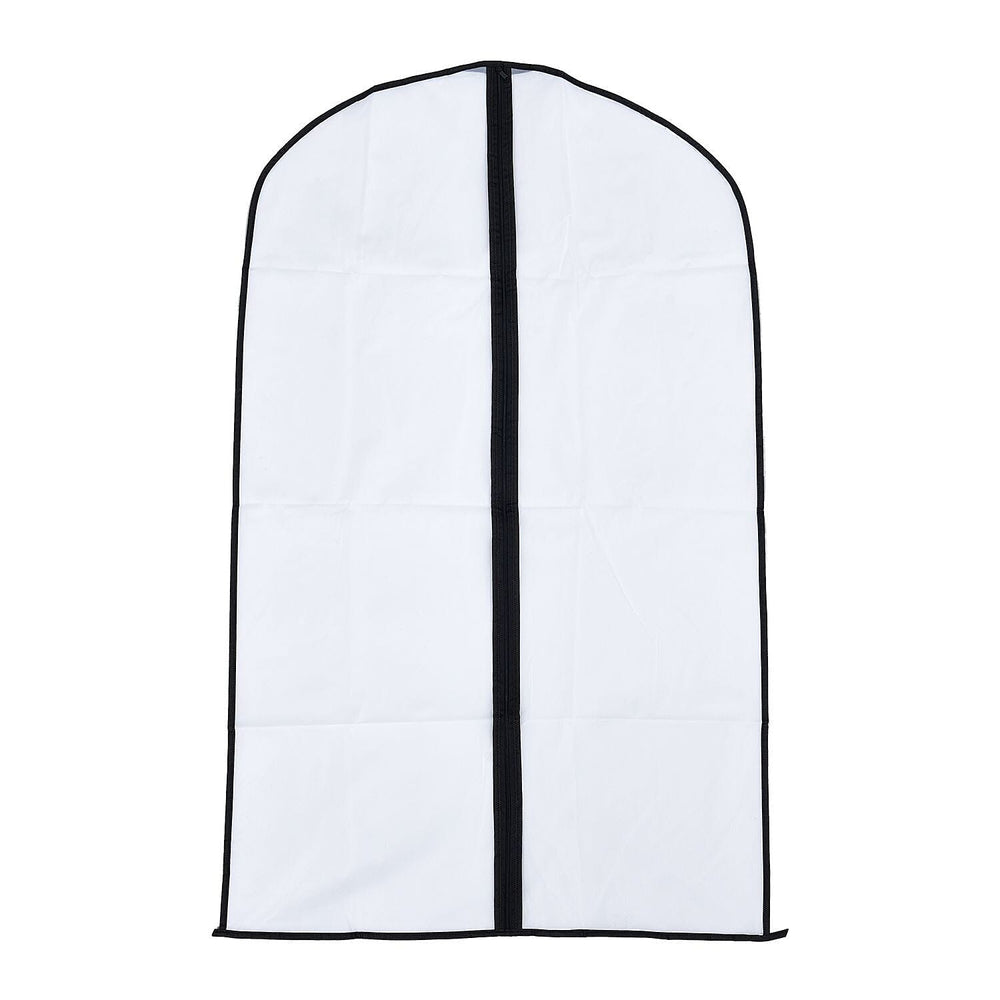 Set of 5 - Dustproof Garment Bag with Zipper (2 Pcs 98x60Cm - 3 Pcs 137x60Cm) - White