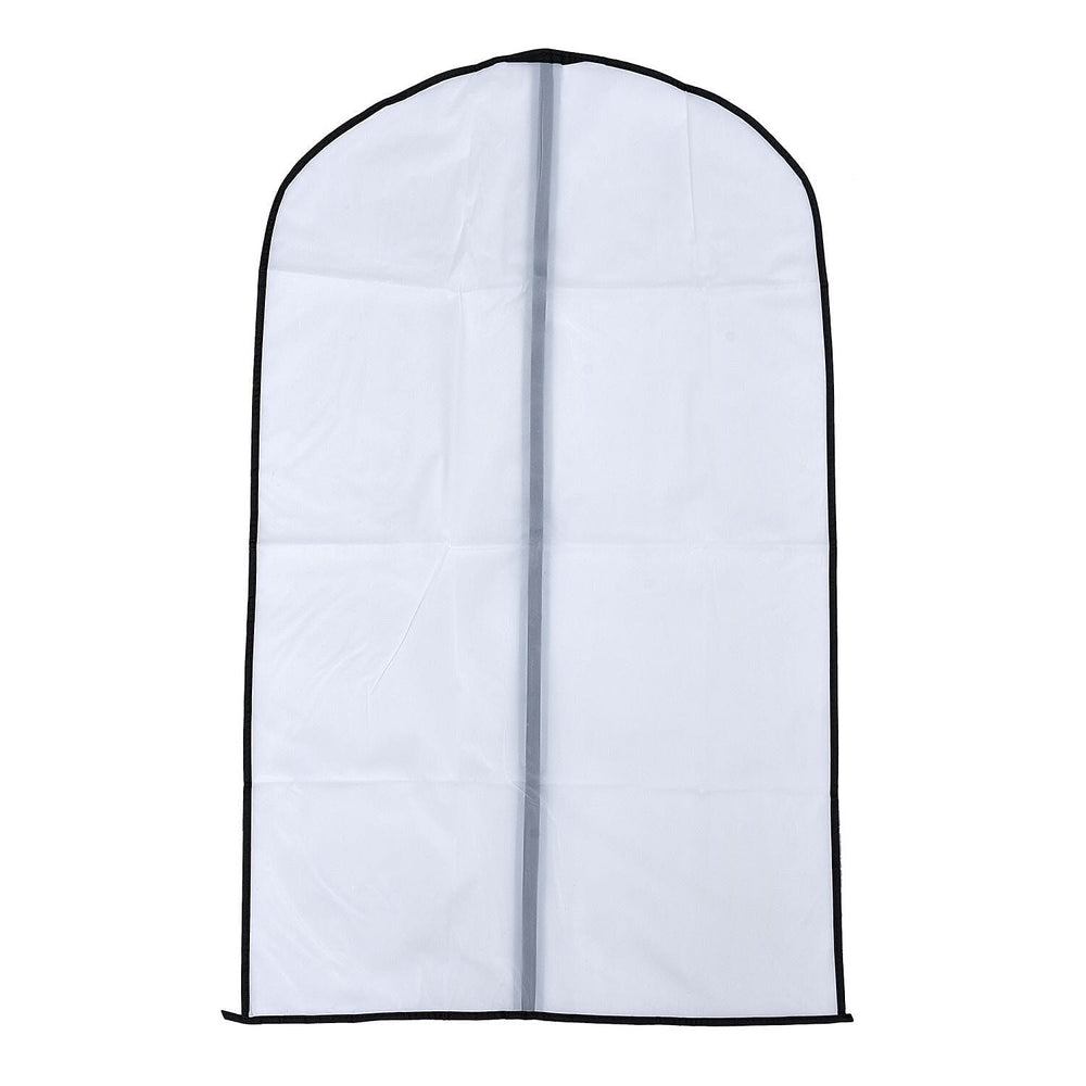 Set of 5 - Dustproof Garment Bag with Zipper (2 Pcs 98x60Cm - 3 Pcs 137x60Cm) - White