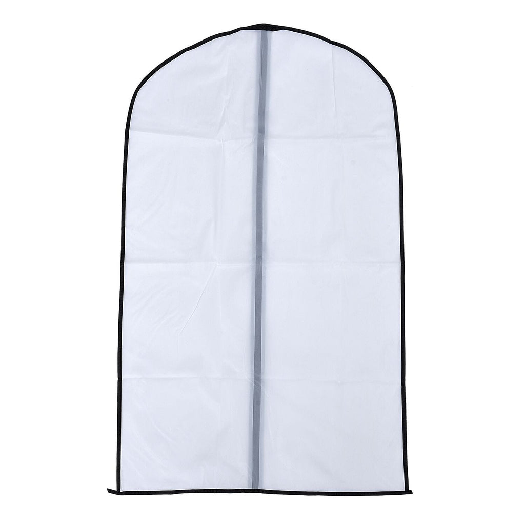 Set of 5 - Dustproof Garment Bag with Zipper (2 Pcs 98x60Cm - 3 Pcs 137x60Cm) - White