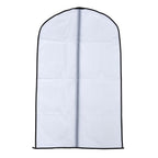 Set of 5 - Dustproof Garment Bag with Zipper (2 Pcs 98x60Cm - 3 Pcs 137x60Cm) - White