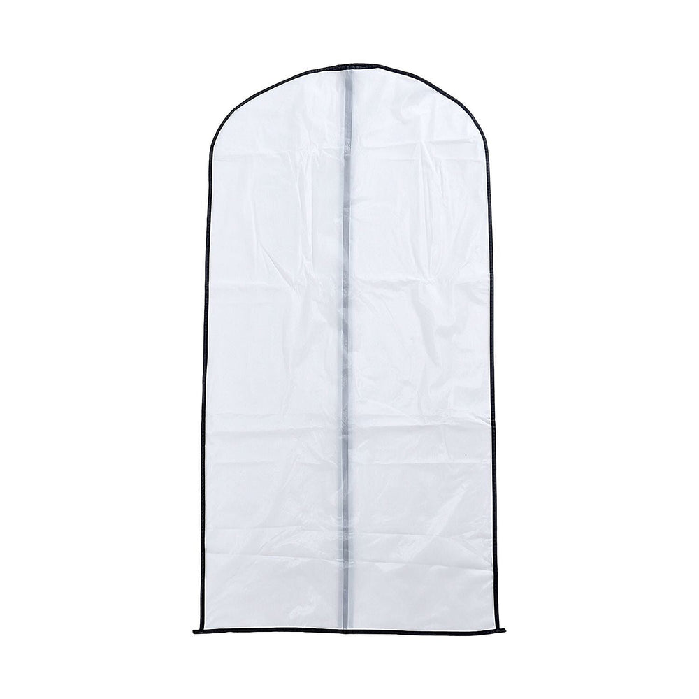 Set of 5 - Dustproof Garment Bag with Zipper (Size 120x60cm) - White