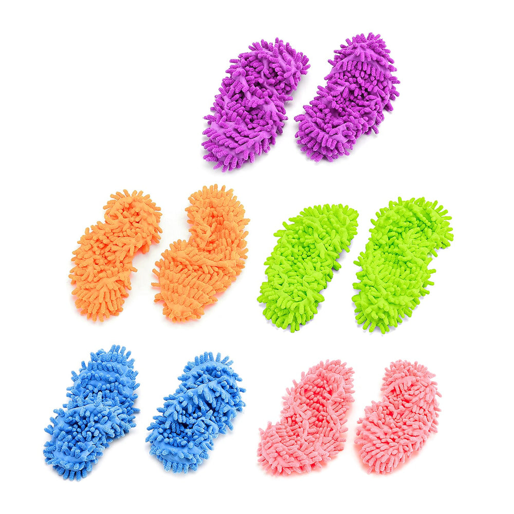 Set of 5 Mop Slippers in Assorted Colors