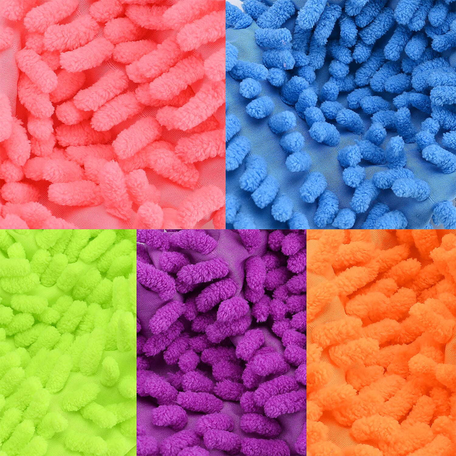 Set of 5 Mop Slippers in Assorted Colors