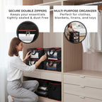 Set of 5 Non-Woven Fabric Storage Bags - Black