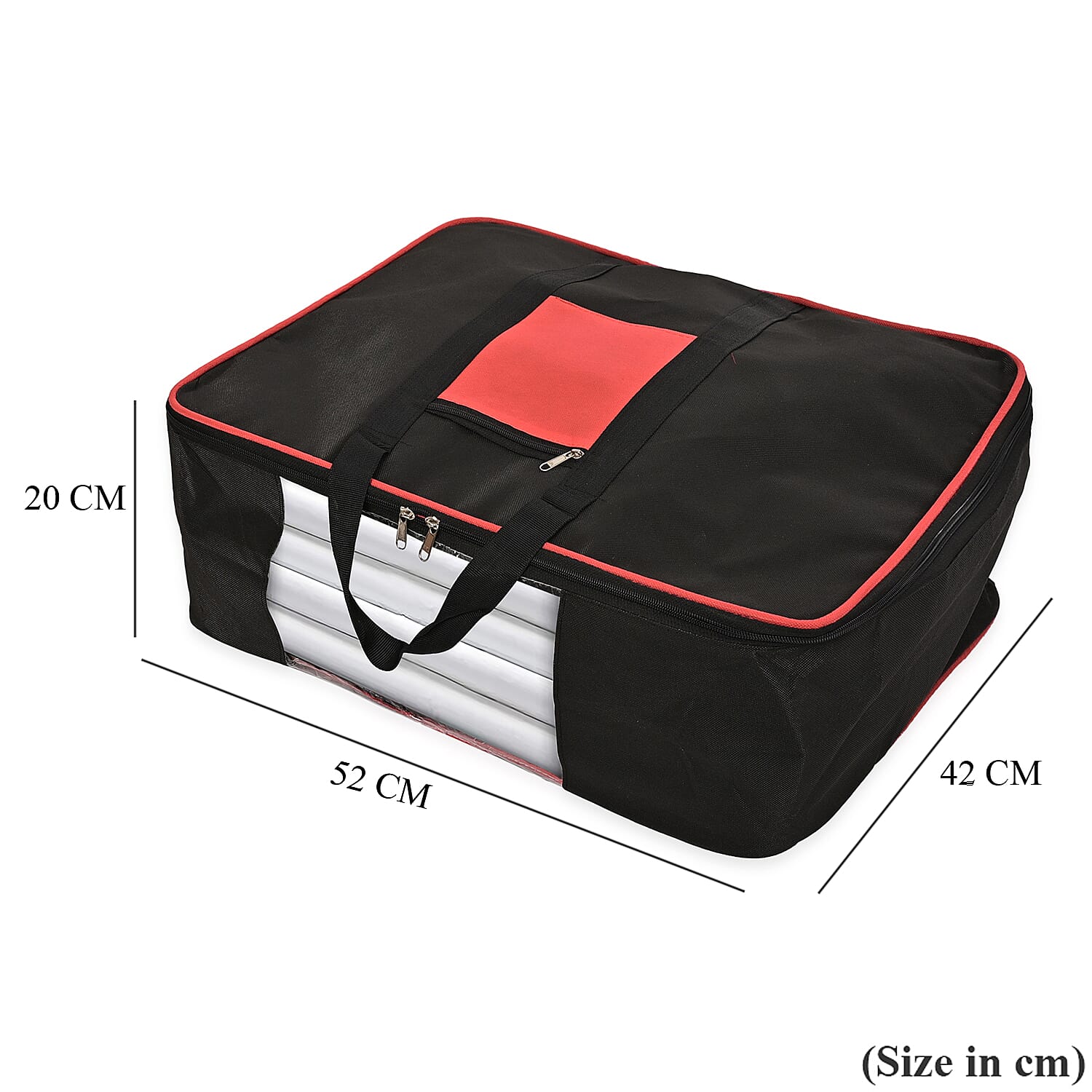 Set of 5 Non-Woven Fabric Storage Bags - Black