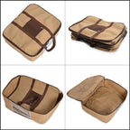 Set of 5 Non-Woven Fabric Storage Bags - Beige