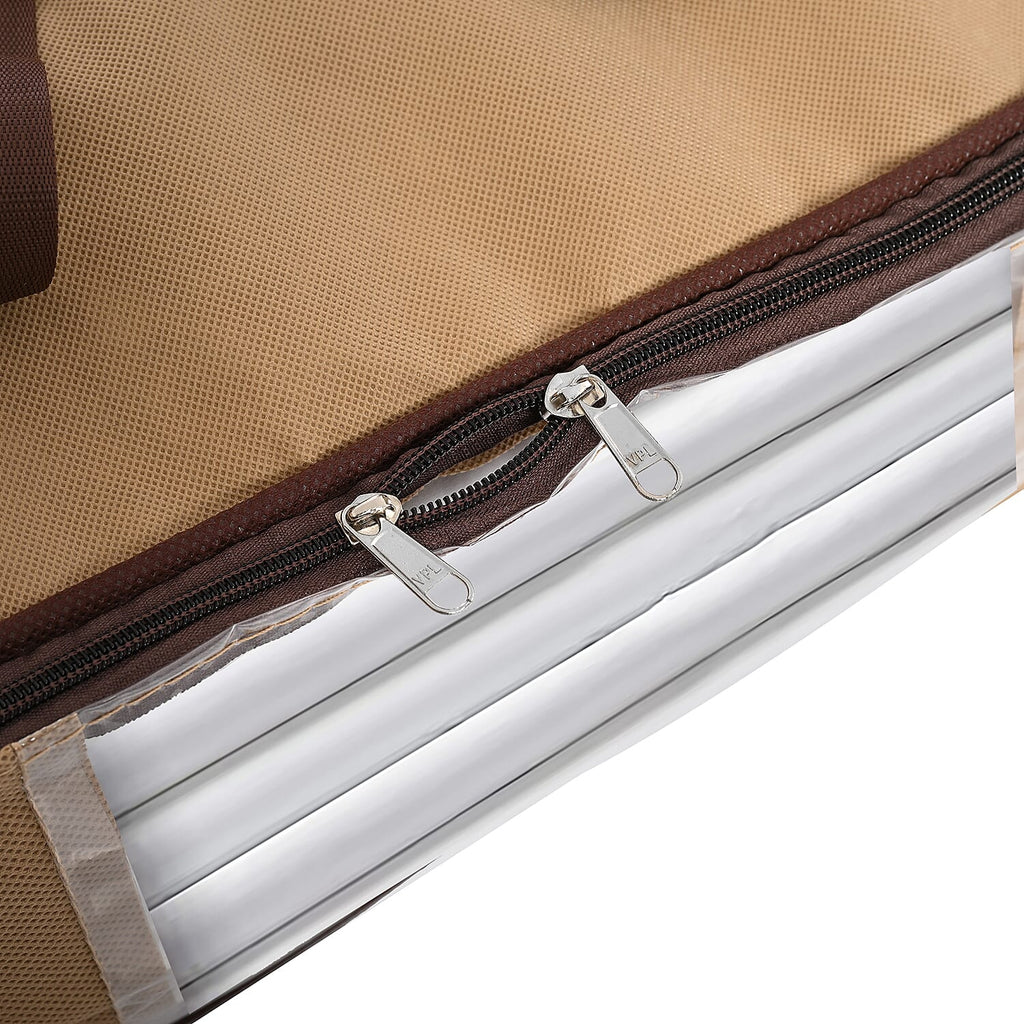 Set of 5 Non-Woven Fabric Storage Bags - Beige