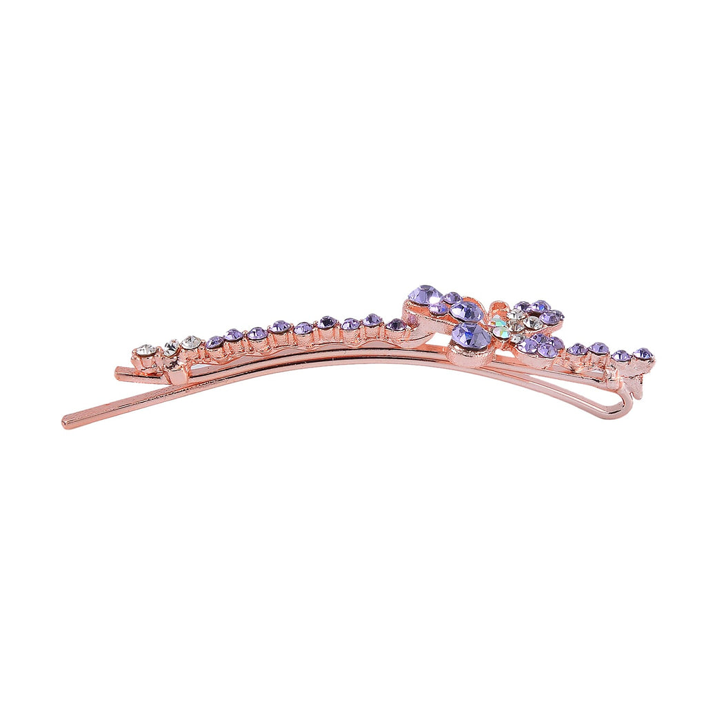 Set of 12 - Multi Austrian Crystal Floral Hair Clips