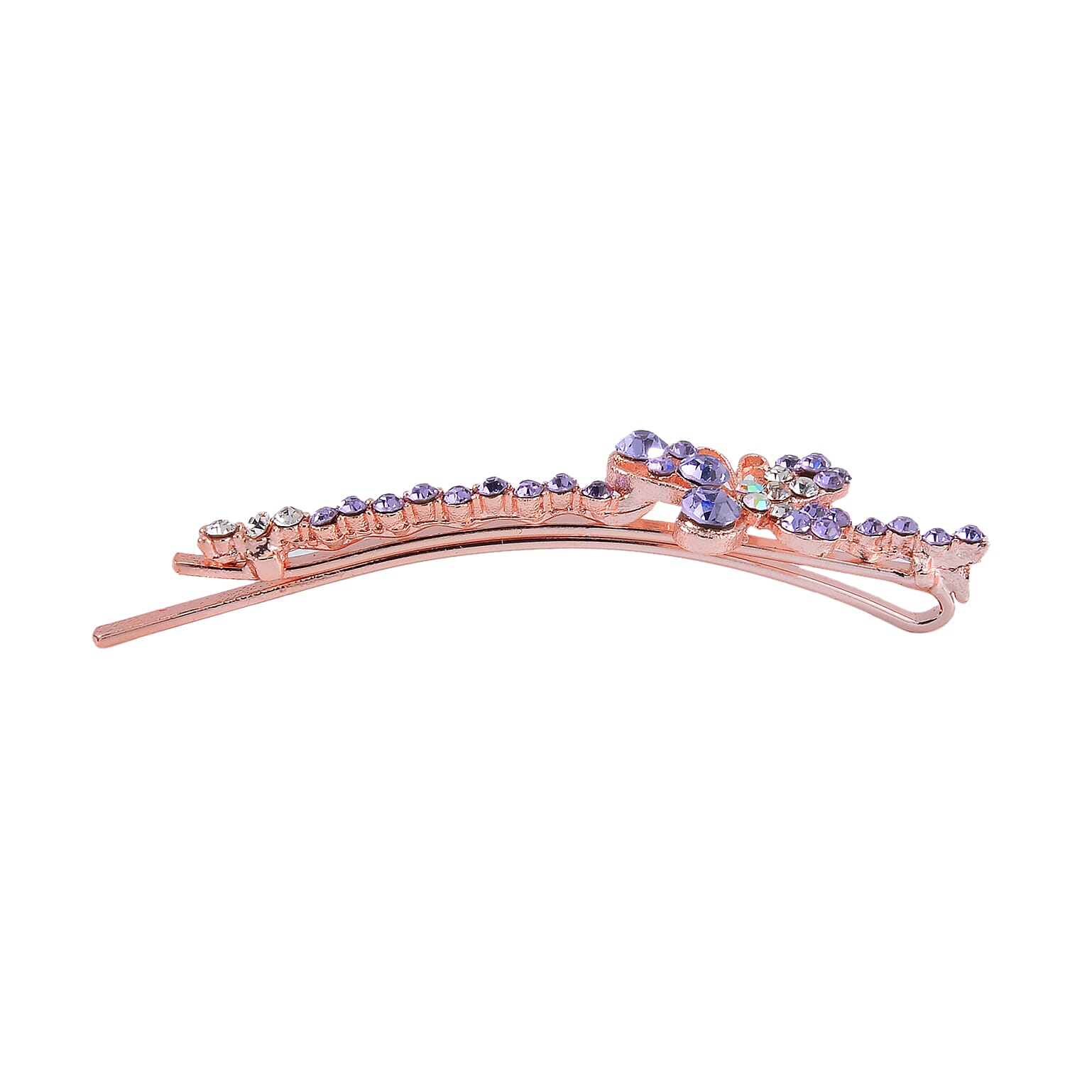 Set of 12 - Multi Austrian Crystal Floral Hair Clips