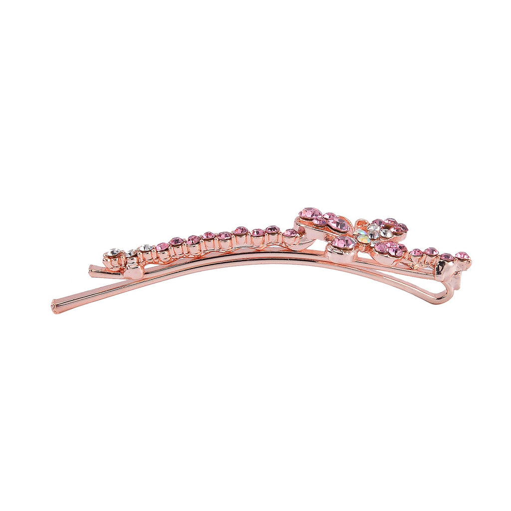 Set of 12 - Multi Austrian Crystal Floral Hair Clips