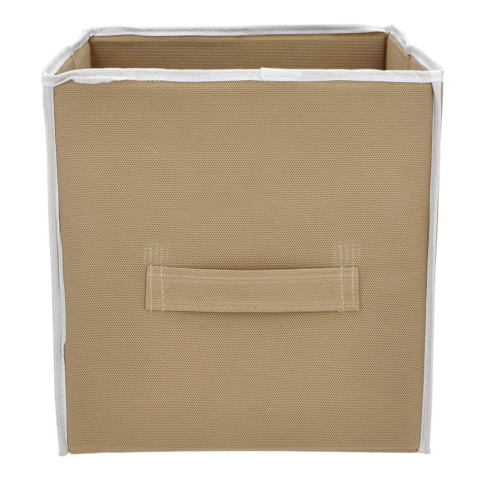 Set of 6 Cube Collapsible Storage Box (Size 28x27x27 cm) - Beige