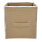 Set of 6 Cube Collapsible Storage Box (Size 28x27x27 cm) - Beige