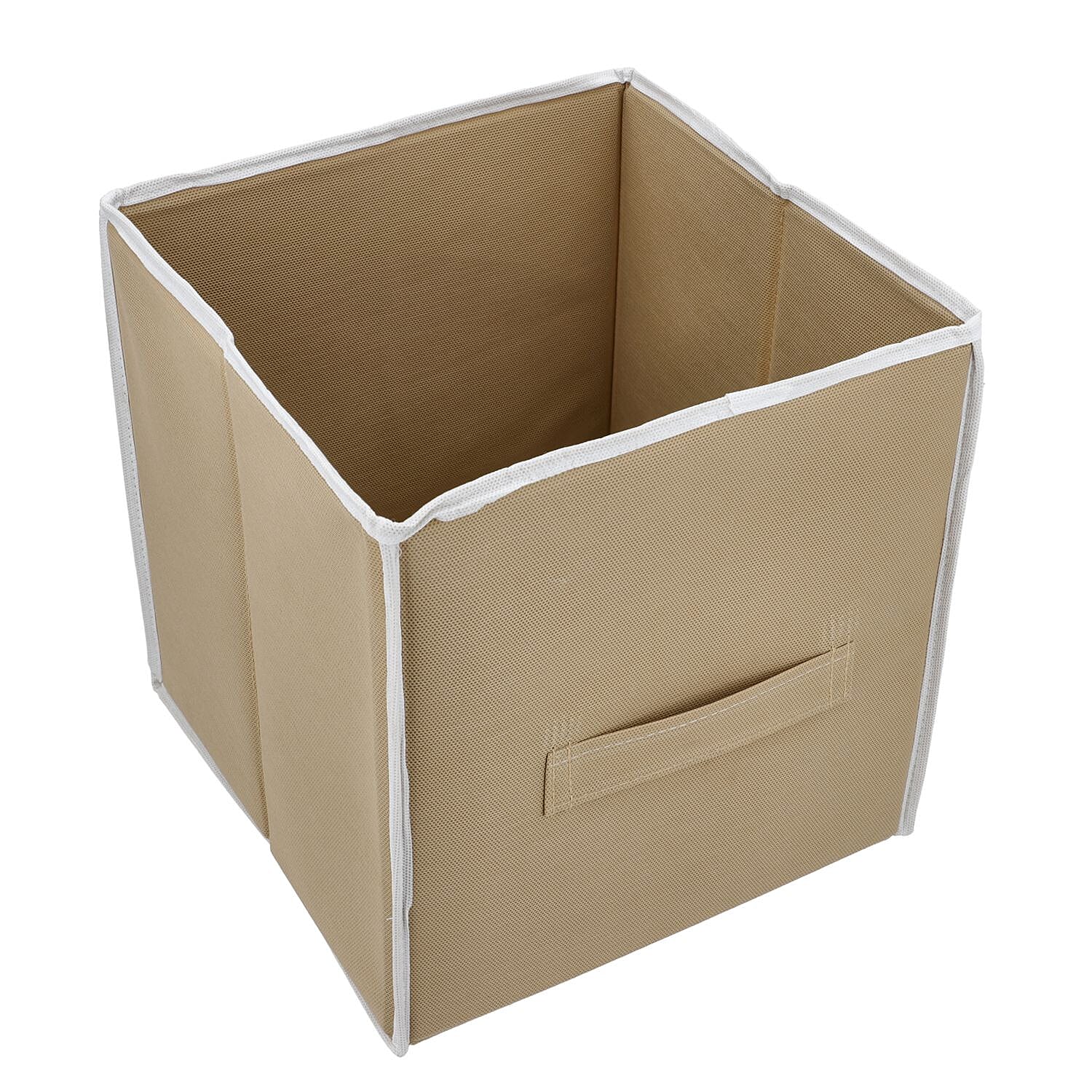 Set of 6 Cube Collapsible Storage Box (Size 28x27x27 cm) - Beige