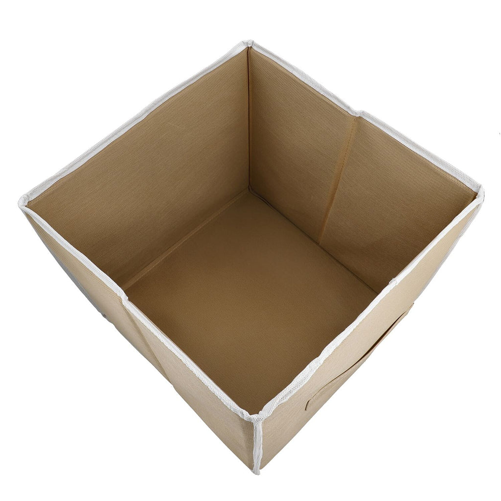 Set of 6 Cube Collapsible Storage Box (Size 28x27x27 cm) - Beige