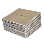 Set of 6 Cube Collapsible Storage Box (Size 28x27x27 cm) - Beige