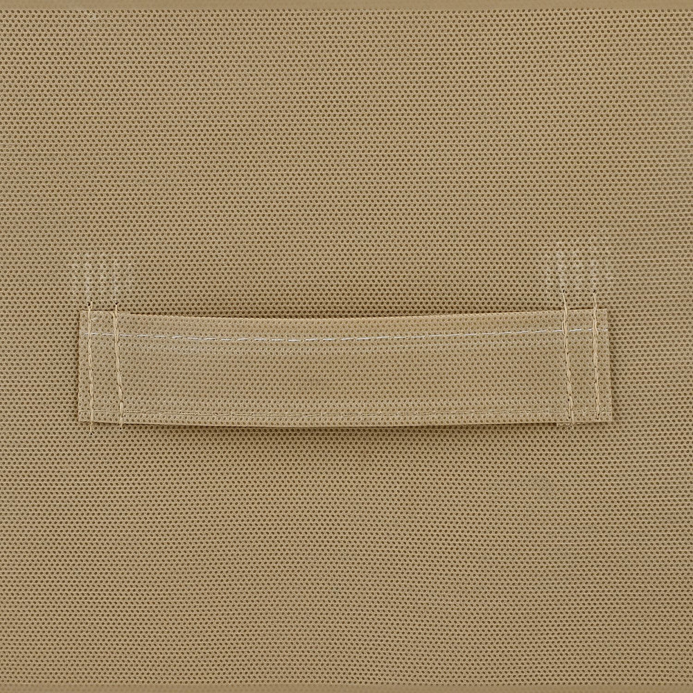 Set of 6 Cube Collapsible Storage Box (Size 28x27x27 cm) - Beige