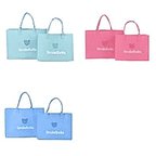 Set of 6 Felt Gift Printed Tote Bag