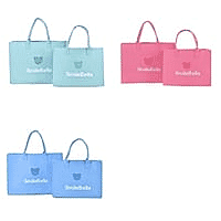 Set of 6 Felt Gift Printed Tote Bag
