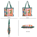 The Best Gifting offer - Designer Inspired Set of 6 Printed Reversible Zip Detail Tote Bags