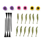 Set of 6  Tulip Flower Solar Garden LED Light - Pink, Yellow & Purple
