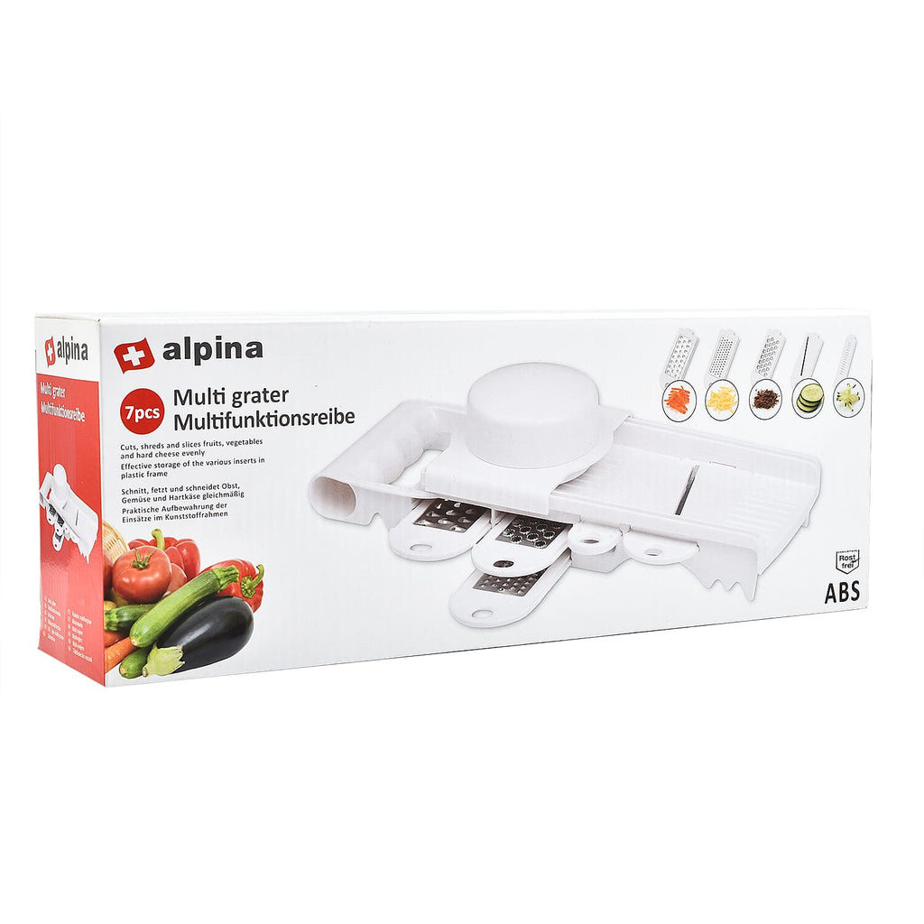 Set of 7 - Slicer and Grater (Size 31x10x4 cm) - White
