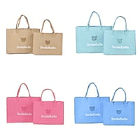 Set of 8 Felt Gift Printed Tote Bag