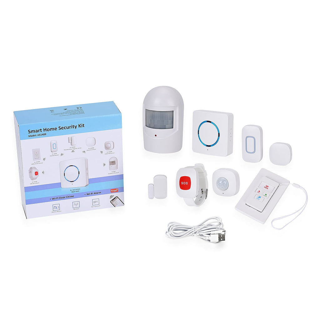 Set of 8 Pieces Intelligent Security System - White