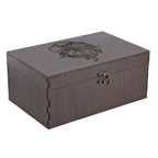 Set of 8 Whiskey Cooler Gemstones Eagle with Wooden Box (Size - 12cm) - Brown