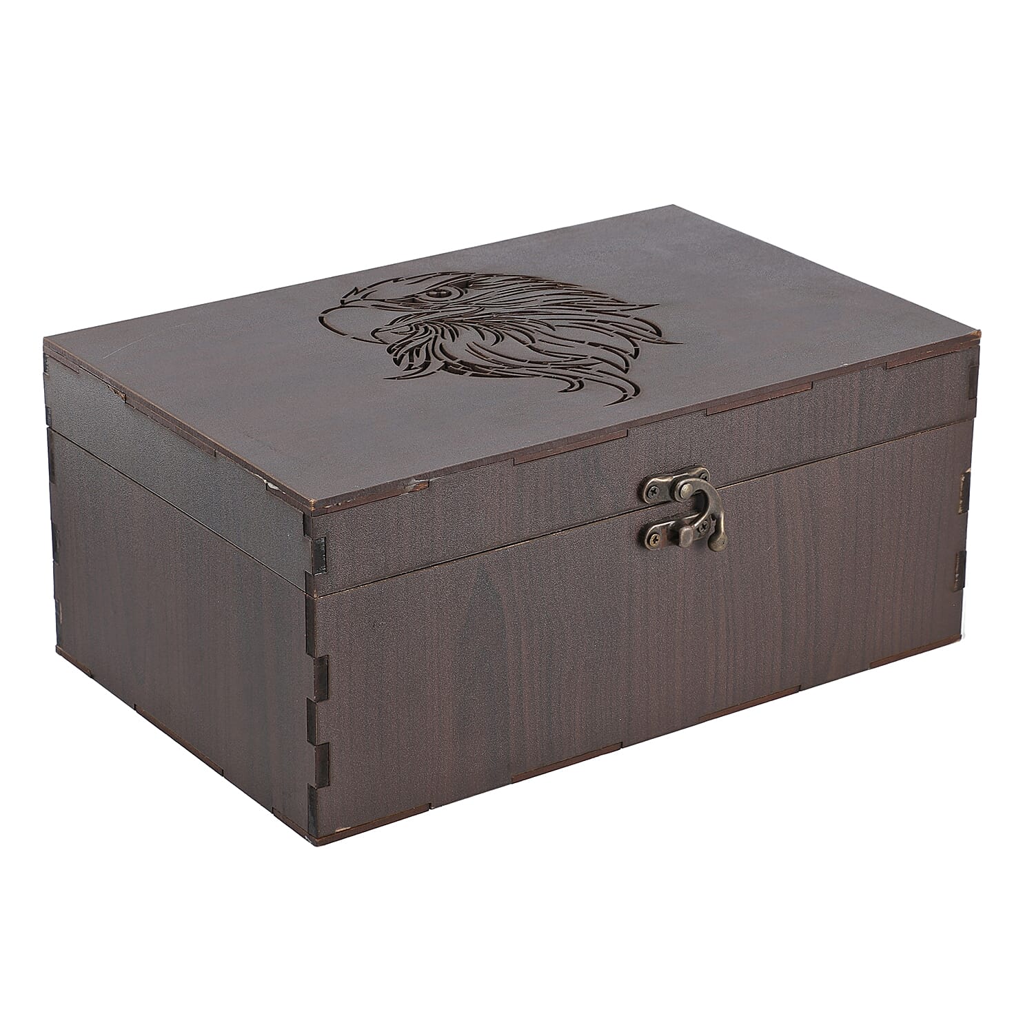 Set of 8 Whiskey Cooler Gemstones Eagle with Wooden Box (Size - 12cm) - Brown