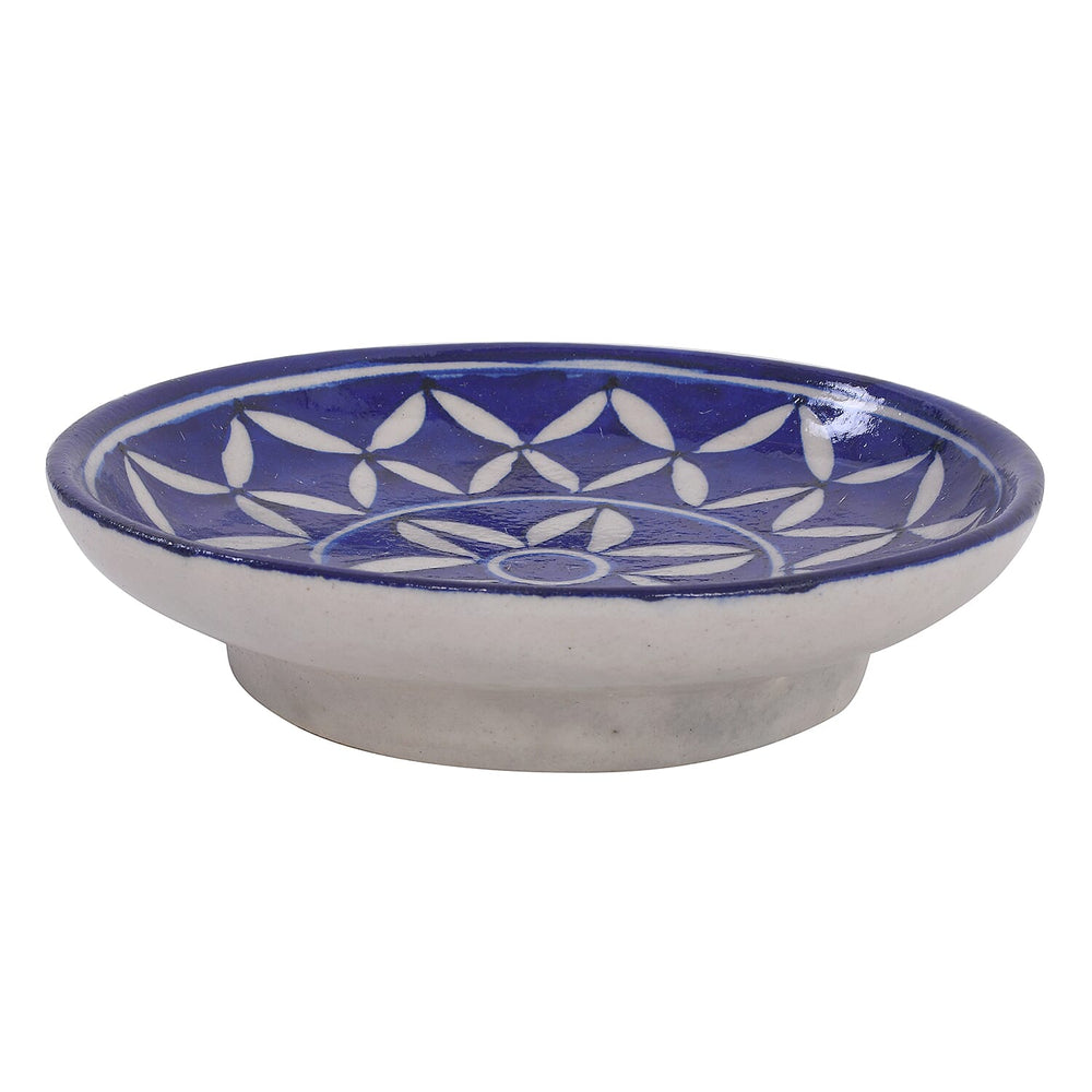 Jaipur Blue - Set of 4 Hand Painted Ceramic Plates (Size 15 Cm) - Blue