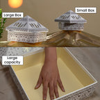Set of 2 Handmade Paper and Handblock Printed Pyramid Shape Boxes - Egyptian Gods